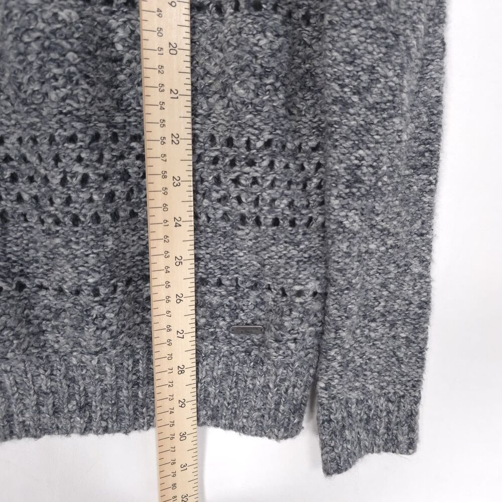 ABERCROMBIE & FITCH Womens Sweater SMALL Gray Cozy Open Knit Pullover - Picture 4 of 10